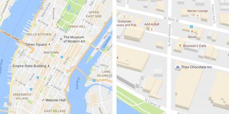 Des modifications visuelles sur Google Maps sur iPhone