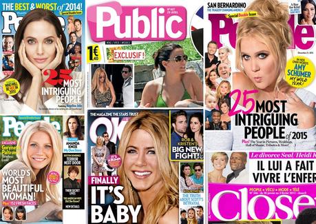 Montage couvertures magazines people
