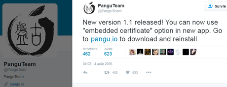 Jailbreak iOS 9.3.3 / iOS 9.2 : l’outil PanGu passe en version 1.1.0 pangu-1.1.0-twitter-jailbreak-ios-9.3.3