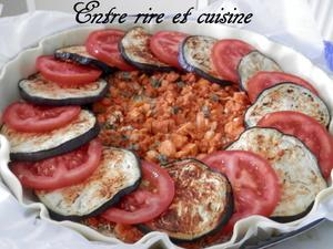 Quiche Aubergine/Tomates/ Feta au Thon