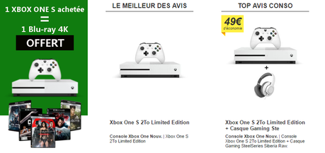 Bon Plan – Xbox One s + Casque Siberia + BluRay 4K – 350€
