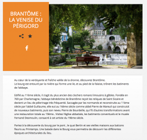 Roadbook 2016 – Vacances en Poitou-Charente aux portes du Périgord Brantôme