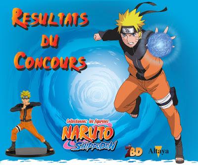 Résultats du concours Naruto avec Altaya