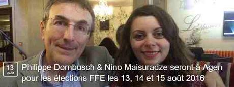 Philippe Dornbusch et Nino Maisuradze - Photo © Chess & Strategy Philippe Dornbusch et Nino Maisuradze - Photo © Chess & Strategy