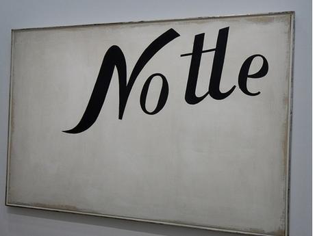 Jannis Kounellis, Senza titolo (Notte), 1965 - 120 x 180 cm – huile sur toile non enduite, agrafée sur châssis