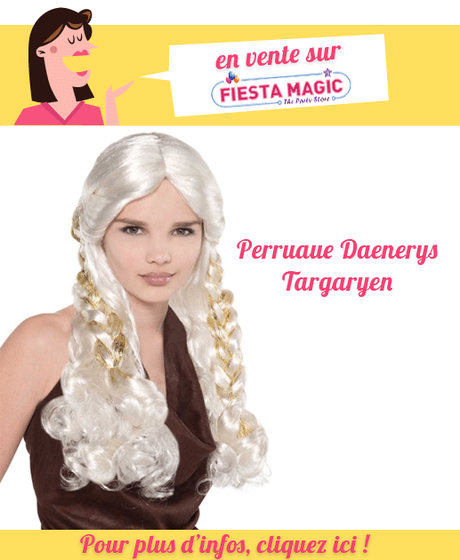Perruque Daenerys Targaryen Perruque Daenerys Targaryen