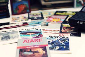 Séance rétrogaming. Brochures de jeux Atari - Vanguard Asteroids
