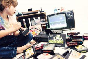 Séance rétrogaming. débauche de jeux Atari