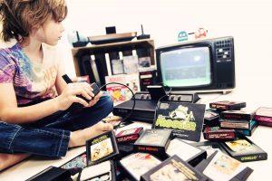 Séance rétrogaming. débauche de jeux Atari