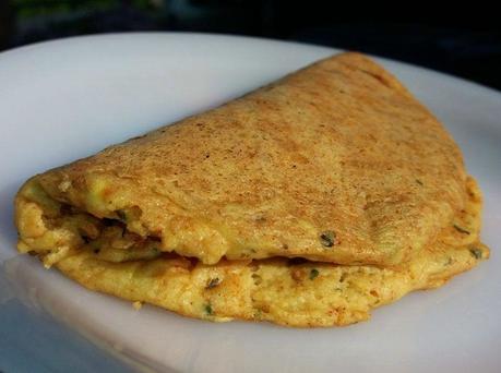 Omelette sans oeuf (au tofu ferme frais) Omelette sans oeuf au tofu ferme nature et feta