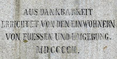 Le monument aux Wittelsbacher à Füssen en Allgaü