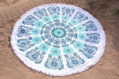 Envie #214 : M’offrir une serviette de plage ronde ! serviette de plage ronde azur