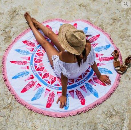 Envie #214 : M’offrir une serviette de plage ronde ! serviette de plage ronde indienne