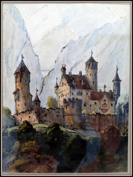Une aquarelle pour Neuschwanstein de Franz von Pocci