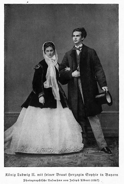 Portraits des fiançailles de Louis II de Bavière et de Sophie-Charlotte en Bavière
