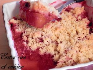 Crumble Pêches/Framboises