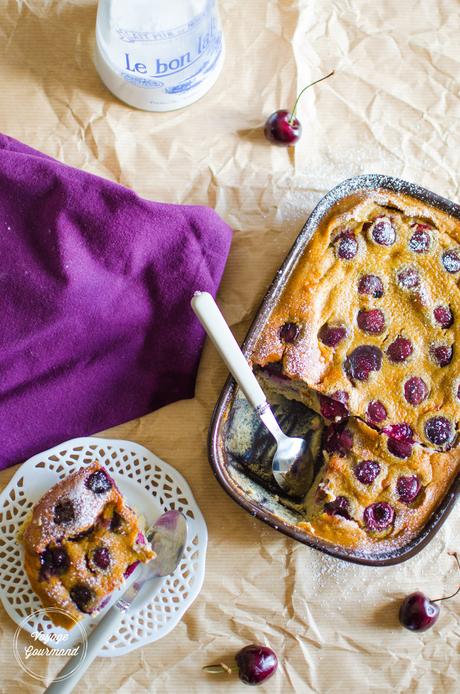 Clafoutis aux cerises, sucre de bouleau et lait d’amande (IG très bas) Clafoutis aux cerises et au lait d'amande