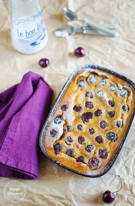 Clafoutis aux cerises, sucre de bouleau et lait d’amande (IG très bas) Clafoutis aux cerises et au lait d'amande