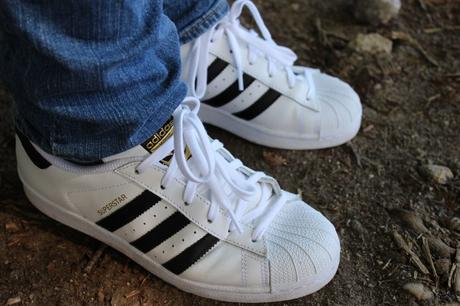 Look : le jean girlfriend blog mode nantes superstar adidas via defshop