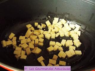 Tofu aux prunes Reine-Claude et frites de Polenta (Vegan)