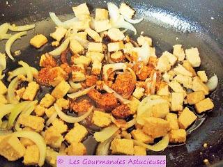 Tofu aux prunes Reine-Claude et frites de Polenta (Vegan)
