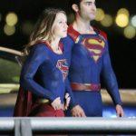 Exclusive... Tyler Hoechlin & Melissa Benoist Film 'Supergirl' In Vancouver ***NO USE W/O PRIOR AGREEMENT - CALL FOR PRICING***