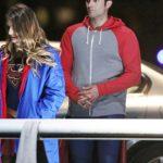 Exclusive... Tyler Hoechlin & Melissa Benoist Film 'Supergirl' In Vancouver ***NO USE W/O PRIOR AGREEMENT - CALL FOR PRICING***