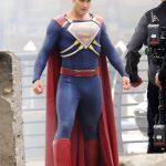 Tyler Hoechlin On The Set Of 'Supergirl'