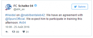 Officiel: Nabil Bentaleb s'engage à Schalke 04 !