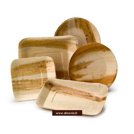 assiettes bois de palmier vaisselle biodegradable