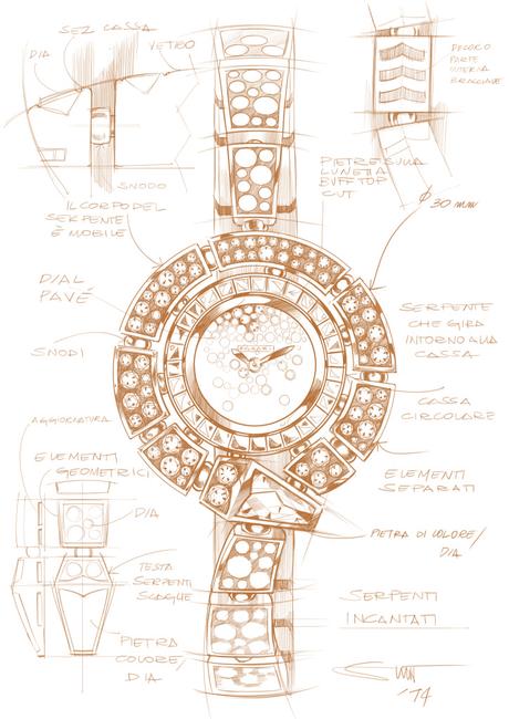 SERPENTI de Bulgari, l’éternelle renaissance. 02.SERPENTI_IMAGES_CMYK_SERPENTI INCANTATI_SKETCH SP INCANTATI (1)