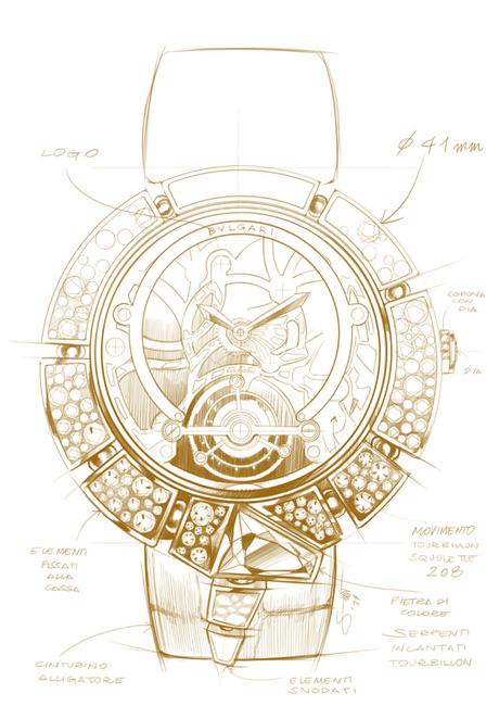 SERPENTI de Bulgari, l’éternelle renaissance. 02.SERPENTI_IMAGES_CMYK_SERPENTI INCANTATI_SKETCH SP INCANTATI TB SK (1)