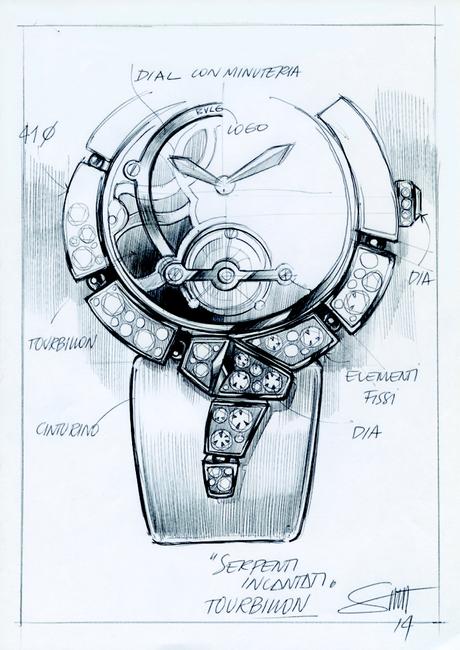 SERPENTI de Bulgari, l’éternelle renaissance. 02.SERPENTI_IMAGES_CMYK_SERPENTI INCANTATI_SKETCH SP INCANTATI TB SK (2)