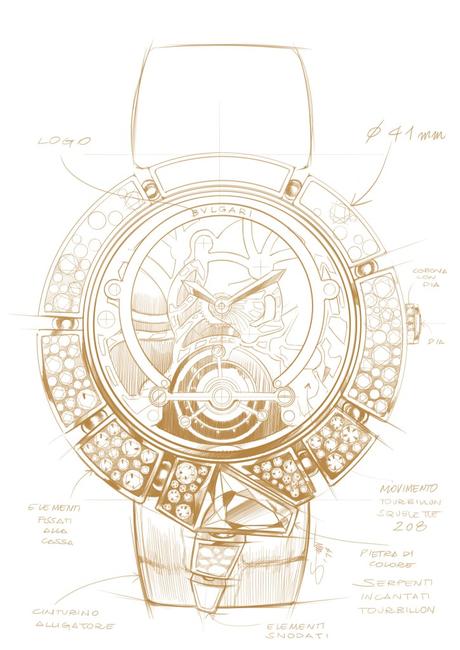 SERPENTI de Bulgari, l’éternelle renaissance. 02.SERPENTI_IMAGES_RGB_SERPENTI INCANTATI_SKETCH SP INCANTATI TB SK (1)