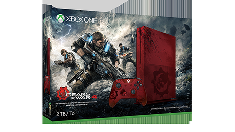Microsoft : 5 produits high tech pour la rentrée (+ Concours Surface Pro 4) Xbox One S Gears of War 4 Limited Edition Bundle 2TB view of packaging