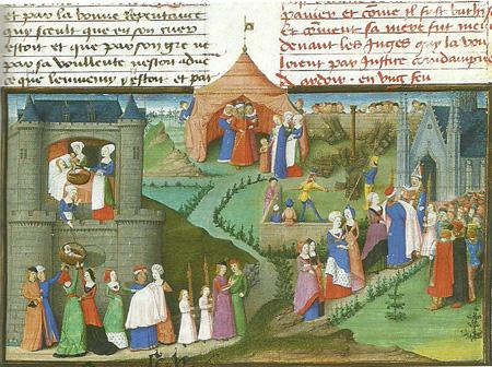 La naissance et le baptême de Merlin ( par Blaise, pour le ramener à Dieu)