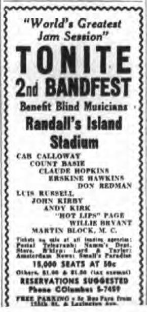 September 1, 1938: Cab Calloway at Randall's Island stadium