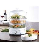 Top 4 des Meilleurs Cuiseur Vapeur • 3 paniers de cuisson de différente taille, séparable et empilables (volume : 1,8 L / 2,8 L / 3,8 L), fonds amovibles avec emplacements pour 24 œufs, panier de cuisson spécial riz (1,4 L)• Minuteur : arrêt automatique et signal après 60 minutes max....
