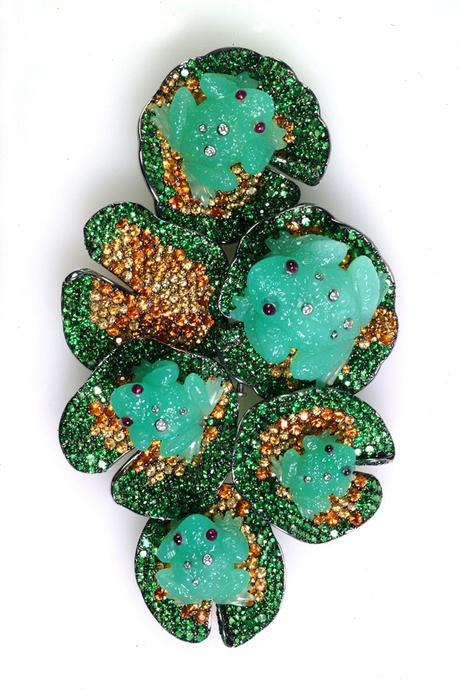 Suzanne Syz, Haute Joaillerie collection Automne Hiver 2016 8 SUZANNE SYZ KERMIT ON A LILY PAD