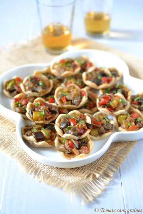 Mini tartelettes à la ratatouille Mini tartelettes à la ratatouille