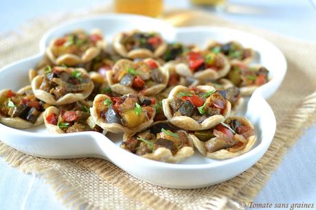Mini tartelettes à la ratatouille Mini tartelettes à la ratatouille
