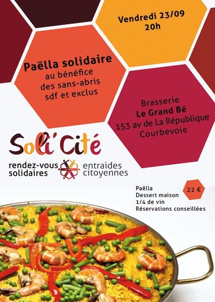 Solli’Cité : soirée de soutien à nos actions – Paëlla au Grand Bé