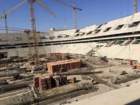 Album : Pose des tribunes du nouveau stade de Tizi ouzou achevée
