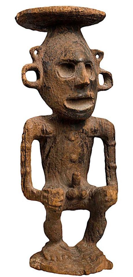 A Taino statuette called the “Idol of Cohoba”, north of the Republic of Dominica, 1400-1500, formerly Ramon Imbert Collection, © A. Depluech. 
