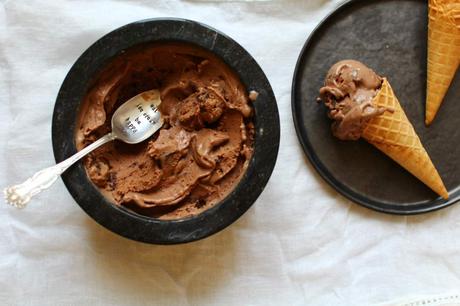 Glace Nutella & brownie chunks {la plus simple du monde} !