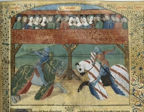 Combat de Lancelot et de Tristan lancelot du Lac vers 1470