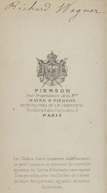 Une photo de Richard Wagner, garantie d´après nature, par L. Pierson à Paris