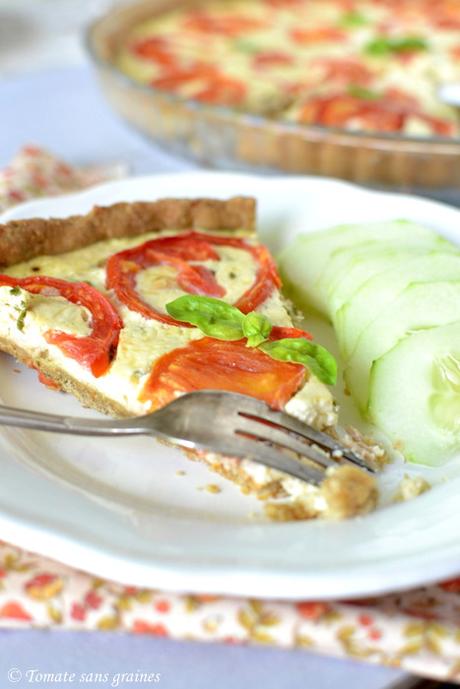 Tarte au thon et à la tomate, avec sa pâte au petit épeautre et aux herbes de Provence Tarte au thon et à la tomate