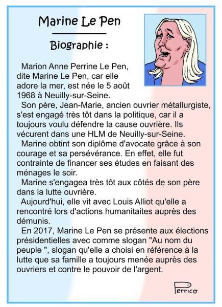 la biographie de Marine Le Pen