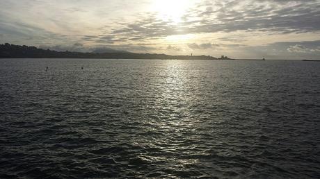Coucher de soleil sur la baie de Saint Jean-de-Luz, le 19 septembre 2016